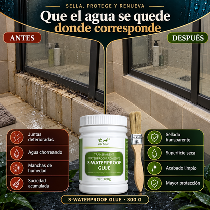 S-Waterproof Glue™ | Adhesivo Impermeabilizante Transparente 300 g