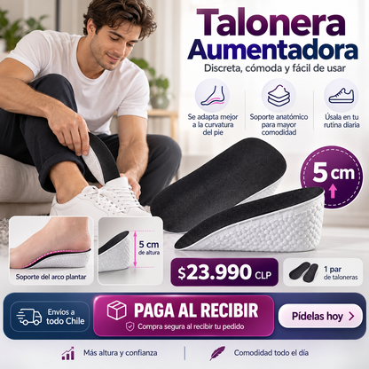 Elevare™ | Taloneras Elevadoras Ergonómicas +5 cm