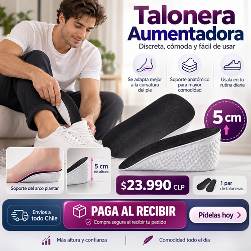 Elevare™ | Taloneras Elevadoras Ergonómicas +5 cm