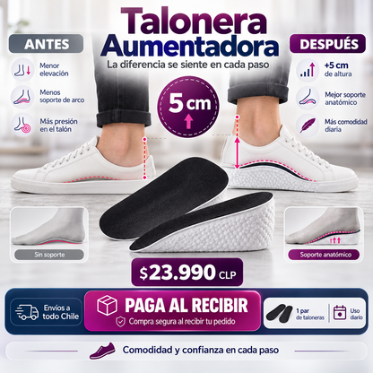Elevare™ | Taloneras Elevadoras Ergonómicas +5 cm