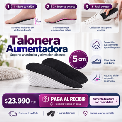 Elevare™ | Taloneras Elevadoras Ergonómicas +5 cm